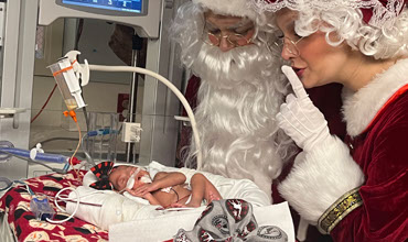 Santa Visits Preemies in the NICU